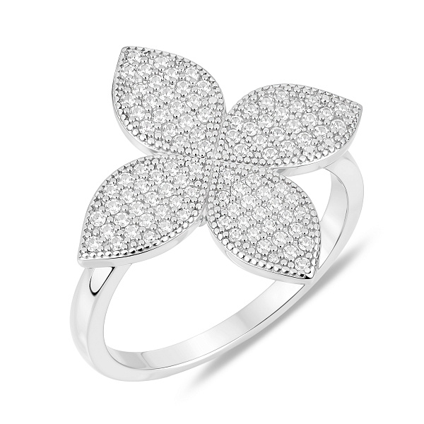 Массивное серебряное кольцо Цветок (арт. 7501/8745) – изображение 1