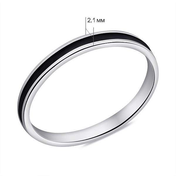 Серебряное кольцо с эмалью (арт. 7501/1106ечкю) – изображение 2