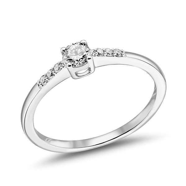 Золотое кольцо с бриллиантами (арт. К341562020б) – изображение 1