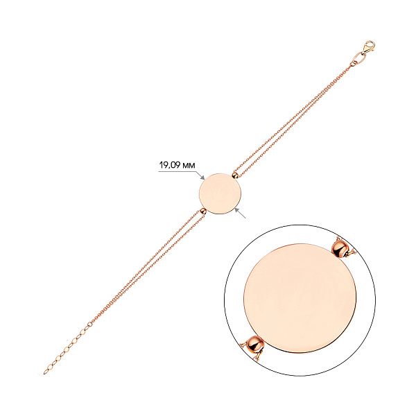Браслет "Монеты" из красного золота (арт. 324795/20) – изображение 4