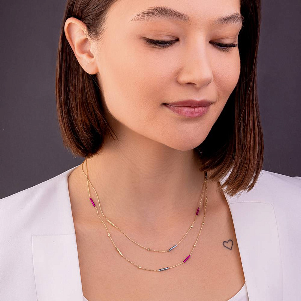 Золотое колье Francelli (арт. 352581жмлнг) – изображение 3