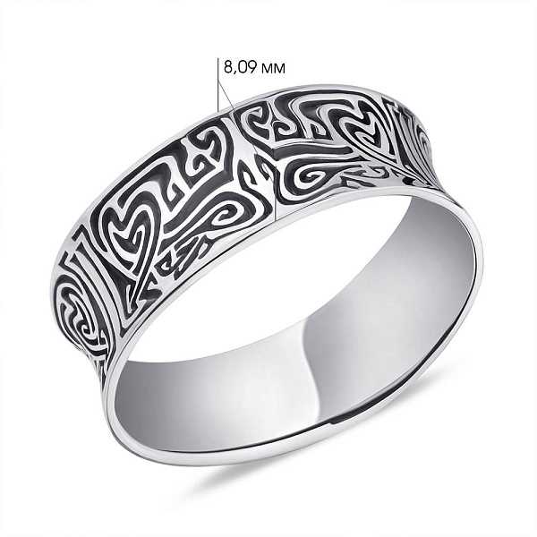 Серебряное кольцо без камней (арт. 7901/1690) – изображение 2
