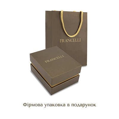 Золоті сережки-підвіски Francelli в жовтому кольорі металу (арт. 107790жч)