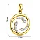 Подвеска из желтого золота с фианитами (арт. 440600ж) – изображение 2