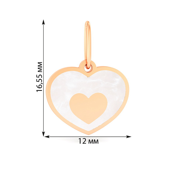 Кулон из красного золота с эмалью (арт. 440891еп) – изображение 3