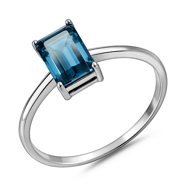 Золотое кольцо с топазом (арт. 141231Пбл) – изображение 1