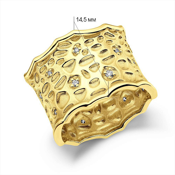 Кольцо из желтого золота Francelli (арт. 1401120ж) – изображение 2