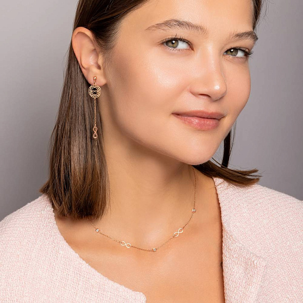 Кольє Нескінченність з червоного золота (арт. 352782) – зображення 3