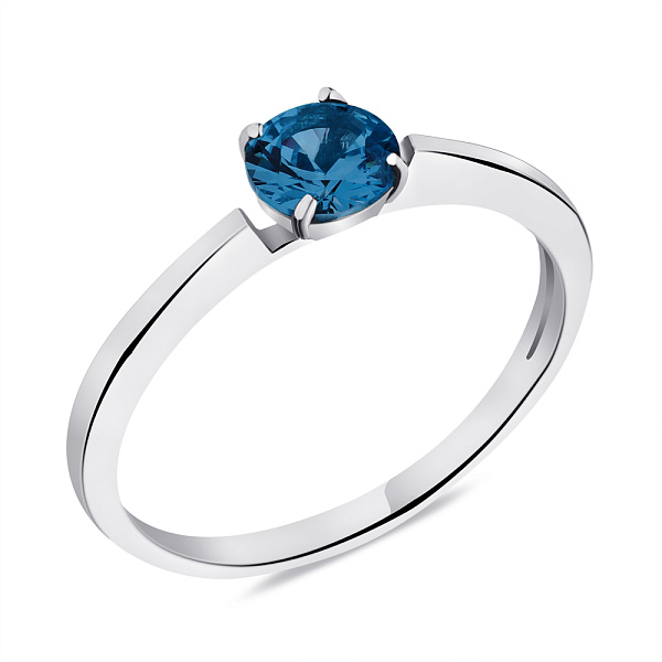 Срібна каблучка з топазом (арт. 7501/574Плкп) – зображення 1