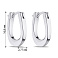 Серьги серебряные без камней (арт. 7502/4408/15) – изображение 2