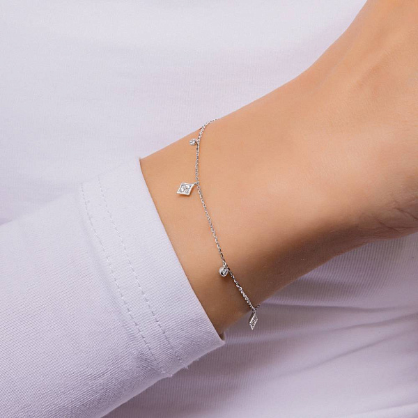 Золотой браслет с бриллиантами (арт. Б341632010б) – изображение 2