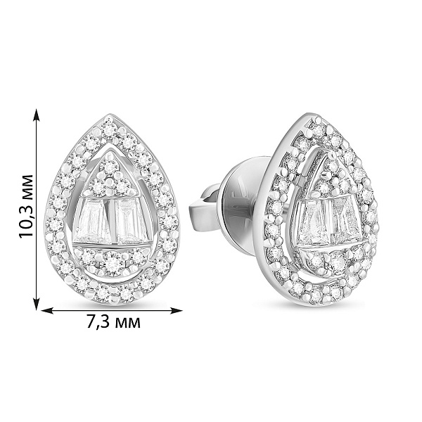 Золотые серьги с бриллиантами (арт. Т011551040б) – изображение 2