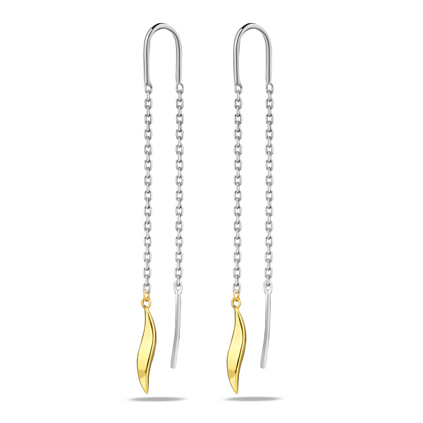 Золотые серьги-цепочки (арт. 106767б) – изображение 1