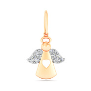 Золотой подвес в форме ангела с фианитами (арт. 440900)