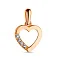 Подвес золотой Сердце с фианитами (арт. 424235) – изображение 1