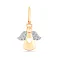 Золотой подвес в форме ангела с фианитами (арт. 440900) – изображение 1