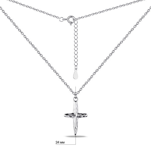 Серебряное колье без камней (арт. 7507/1932) – изображение 3