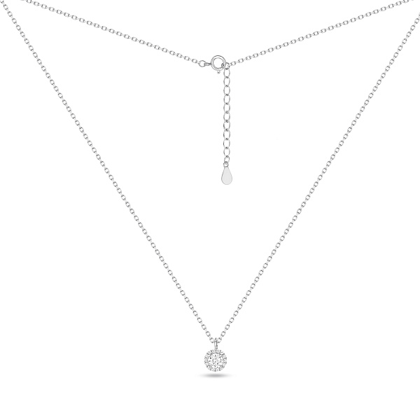 Серебряное колье с подвеской с фианитами (арт. 7507/2636) – изображение 2