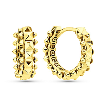 Серьги-кольца из желтого золота (арт. 1091824/20ж)