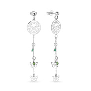 Золотые серьги Олимпия с фианитами (арт. 1091551бз)