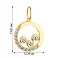 Підвіс з жовтого золота з фіанітами (арт. 424181ж) – зображення 2