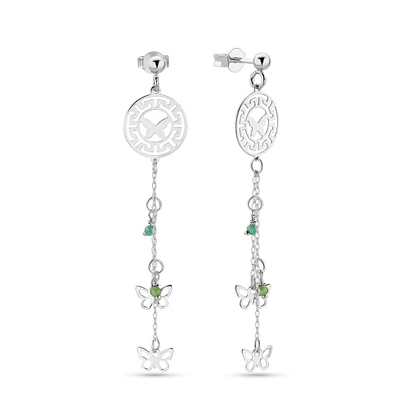 Золотые серьги Олимпия с фианитами (арт. 1091551бз) – изображение 1