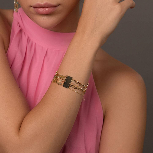 Браслет Francelli из желтого золота с эмалью (арт. 3261047жеб) – изображение 4