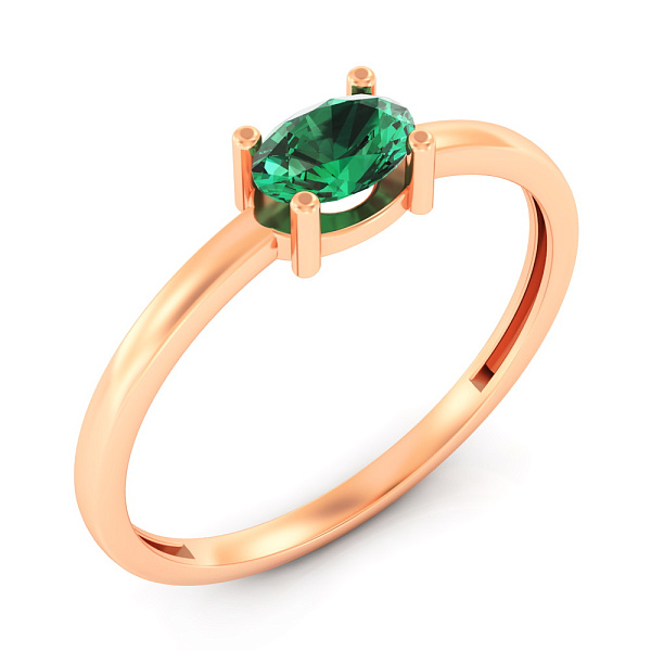 Золота каблучка з кварцом (арт. 141252Пз) – зображення 1