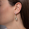 Золотые серьги-подвески с фианитами (арт. 103279ж) – изображение 2