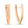 Серьги из красного золота без камней (арт. 109857) – изображение 1