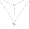 Серебряное колье Цветок с фианитами (арт. 7507/2376/15) – изображение 2