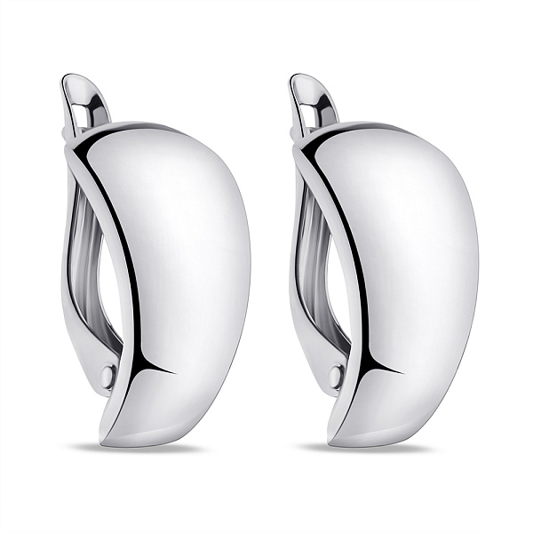 Срібні сережки з родіюванням (арт. 7502/1-8075.0.2) – зображення 1