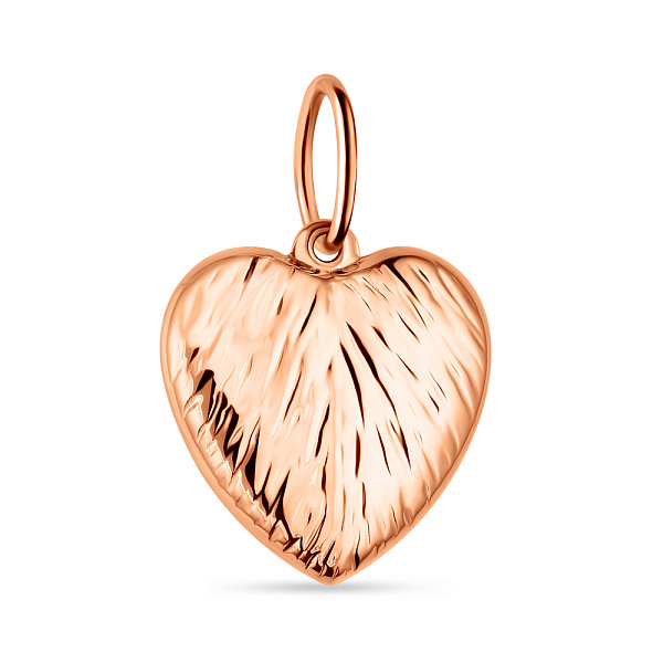 Подвеска из красного золота Сердце без камней (арт. 424513) – изображение 1
