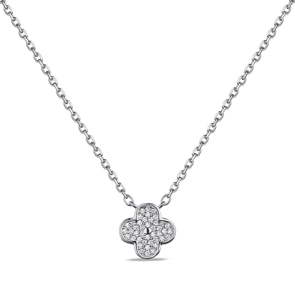 Кольє зі срібла Конюшина з фіанітами (арт. 7507/2194/10) – зображення 1