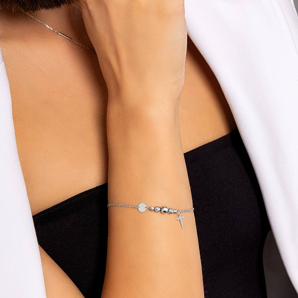 Золотой браслет с крестиком (арт. 326931б) – изображение 2