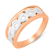 Фото Кольцо из красного и белого золота (арт. 156491кб)