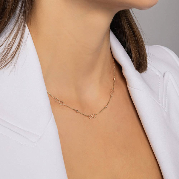 Колье Бесконечность из красного золота (арт. 352766) – изображение 2