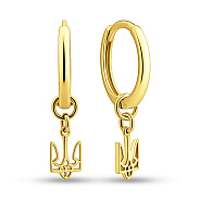 Золотые серьги Герб Украины (арт. 110034ж)