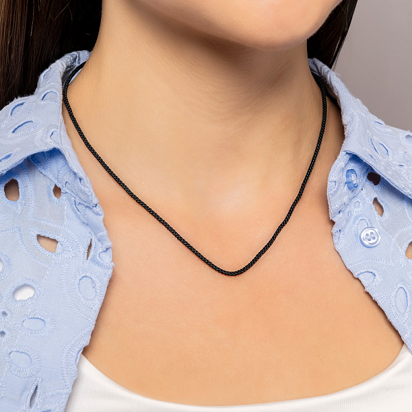 Ювелирный шнурок с золотым замком (арт. 360212) – изображение 2