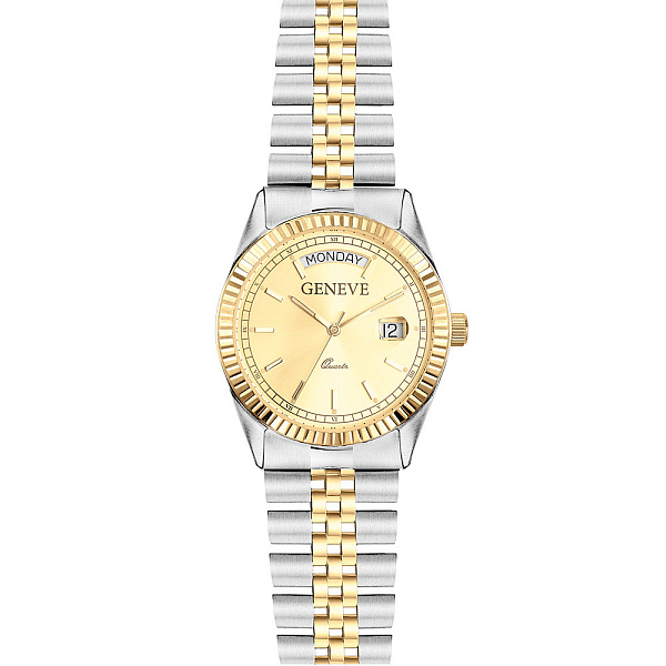 Золотий кварцовий годинник з днями тижня (арт. 260139бж) – зображення 2