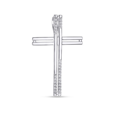 Срібна підвіска-хрестик з фіанітами (арт. 7503/39013р)