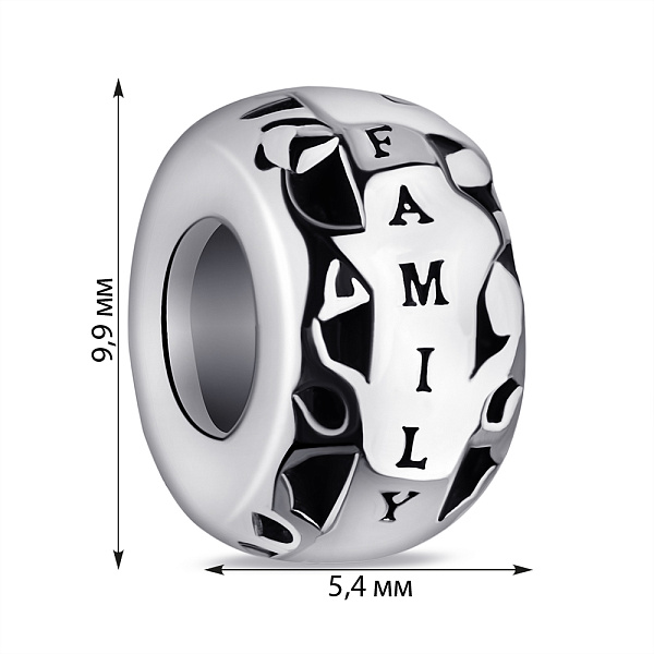 Серебряный шарм Family (арт. 7903/4277) – изображение 2