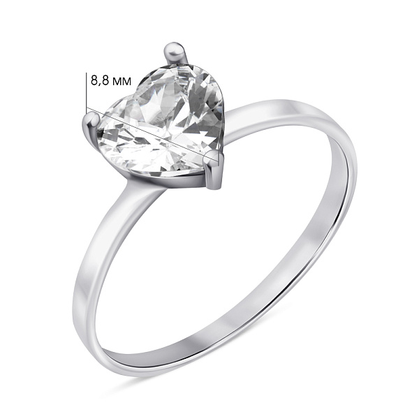 Серебряное кольцо с фианитом (арт. 7501/617кп) – изображение 2