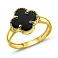 Каблучка з жовтого золота з оніксом (арт. 154873/10жо) – зображення 1