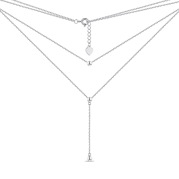 Серебряное многослойное колье (арт. 7507/2193) – изображение 2