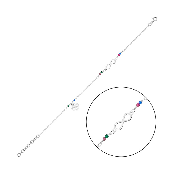 Браслет з білого золота Нескінченність з фіанітами (арт. 326991бцв) – зображення 1