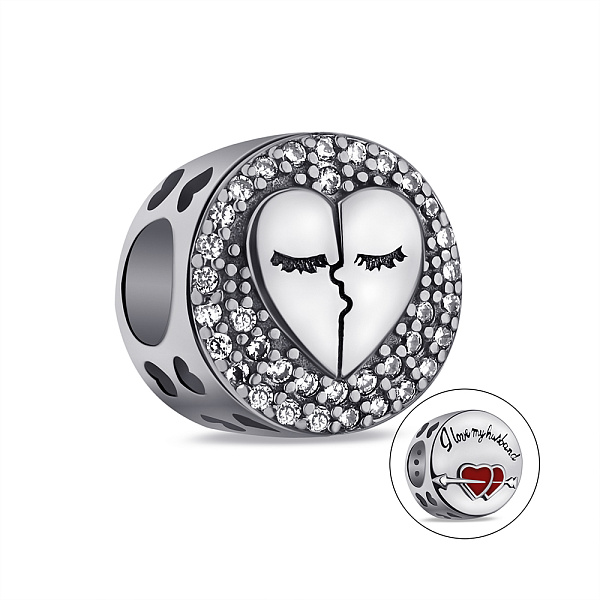 Серебряный шарм с эмалью и фианитами (арт. 7903/4238ек) – изображение 1