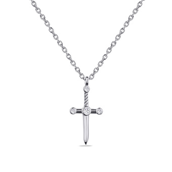 Фото Колье из серебра с фианитами (арт. 7507/1540)