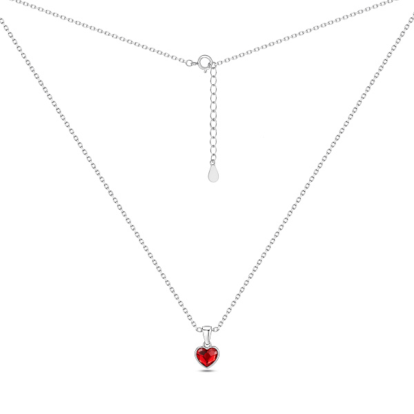 Серебряное колье с подвеской сердце с альпинитом (арт. 7507/2392ак) – изображение 2