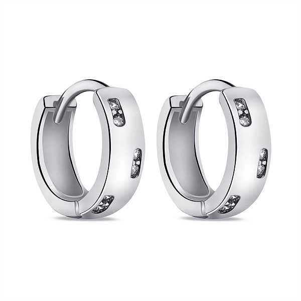 Серьги-кольца из серебра (арт. 7502/9516) – изображение 1